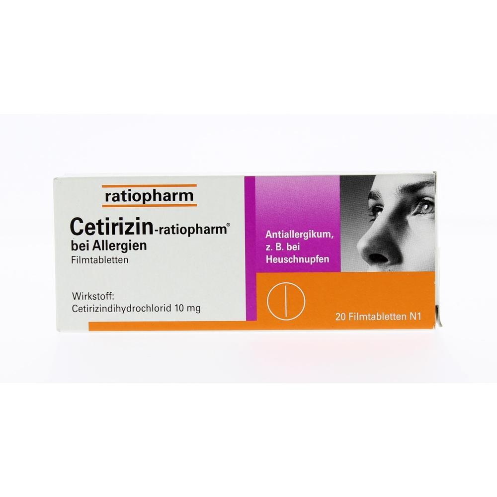 Cetirizin Ratiopharm 10mg 20 Tabletten